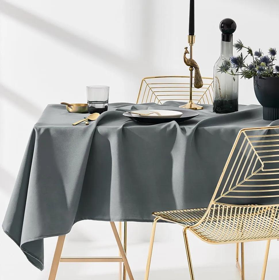 Obrus na kuchynský stôl v krásnej tmavo sivej farbe kolekcia Aura 140 x 200  cm | BIANO