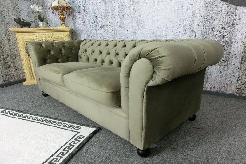 (3010) VIVONITA Chesterfield hnedá pohovka 195cm