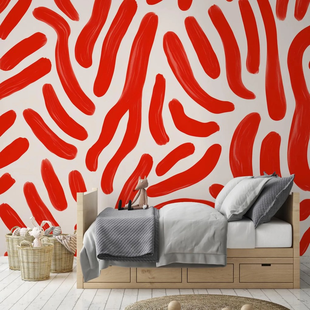 Fototapeta - Červené ťahy (147x102 cm)