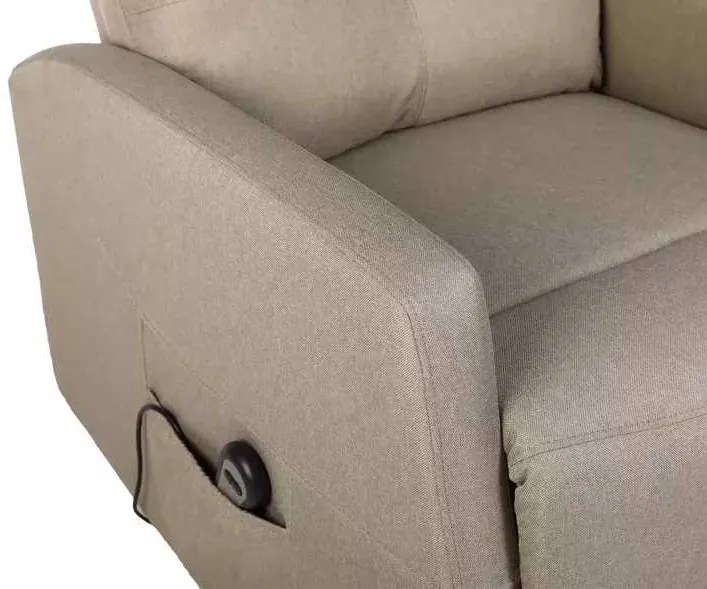 LuxuryForm DESIGN Elektricky polohovateľné televízne kreslo SEMIR - béžové