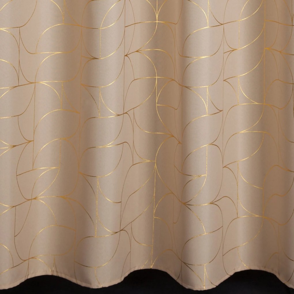 ZÁVES NA KRÚŽKOCH EVI 140X250 CM BÉŽOVÁ