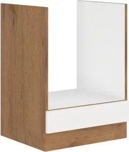 Kuchynská skrinka pre vstavanú rúru Vigo,dub lancelot/biely lesk,60 cm%