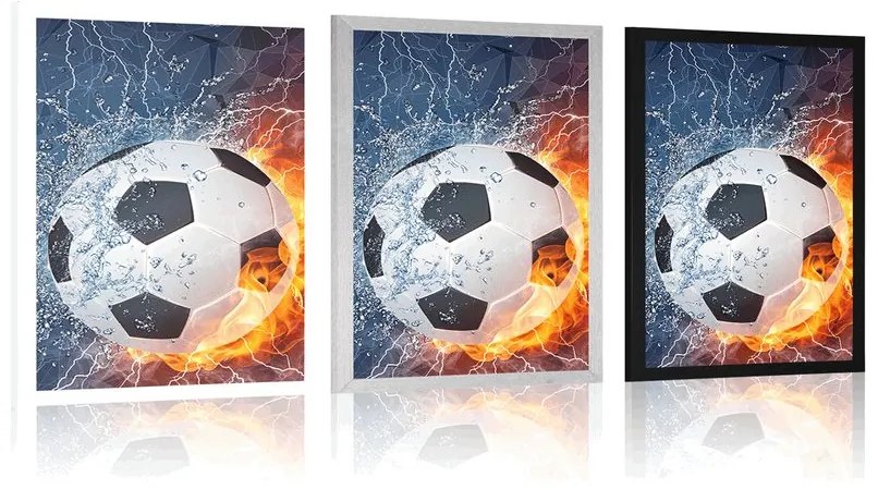Plagát futbalová lopta