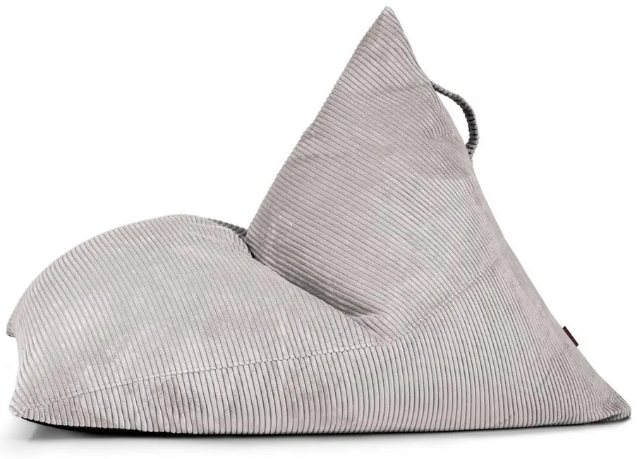 Svetlosivý menčestrový sedací vak Razz – SLOWDOWN