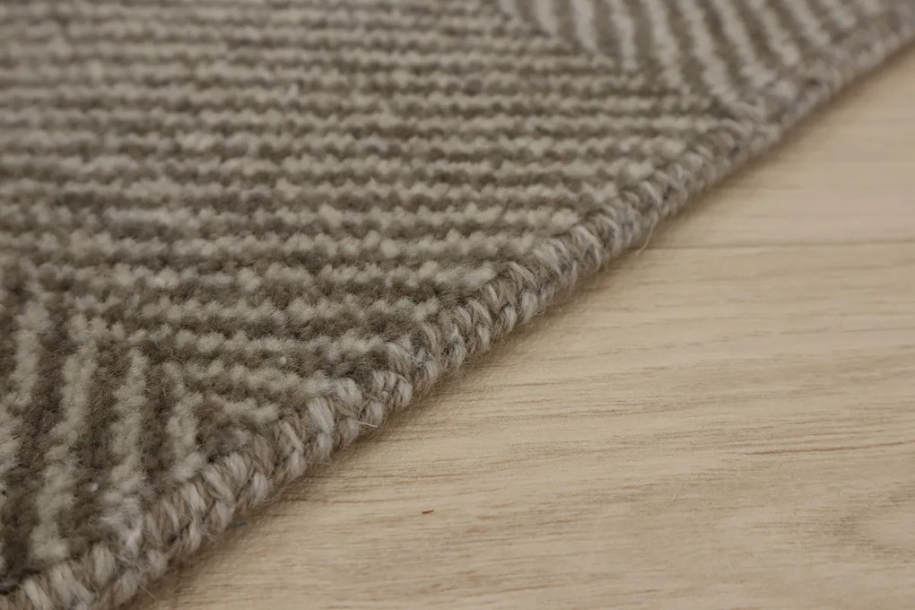 Mujkoberec Original, Ručne viazaný indický koberec Sirsa 1311 brown, 60x90, béžová, obývacia izba