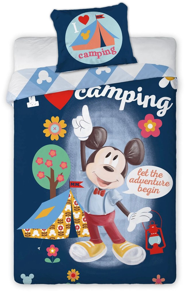 Obliečky Mickey Mouse Bavlna 140 x 200 + 70 x 90 cm FARO