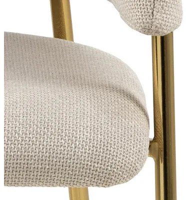 Jídelní židle Ann béžovo-zlatá