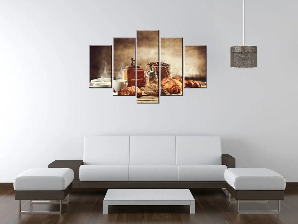 Gario Obraz na plátne Chutné raňajky - 5 dielny Rozmery: 100 x 63 cm