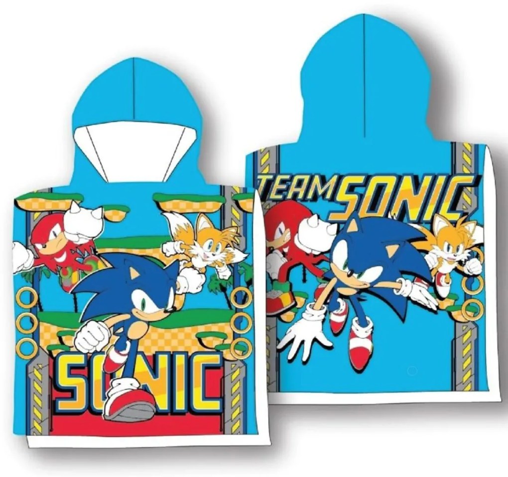 Detské bavlnené pončo Sonic 55x110cm Faro