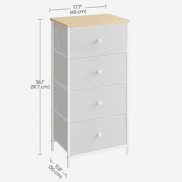 Autronic BONTEC Komoda 45x30x92cm, mdf, sivá, AUK-E1031 GREY Farba: Šedá