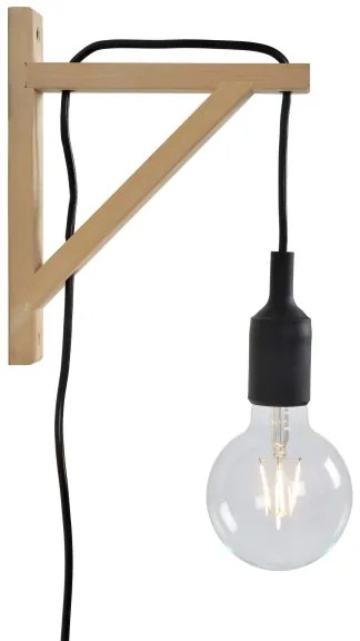 Lucide 08208/01/30 - Nástenné svietidlo FIX WALL 1xE27/60W/230V čierna