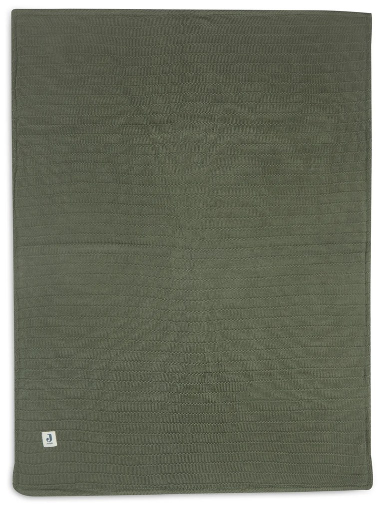 Deka pletená / zamat 75x100 cm Pure Knit Leaf Green