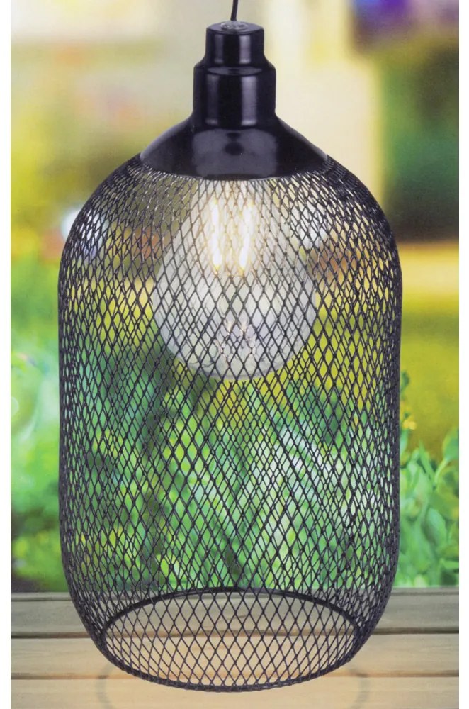 ProGarden Svietidlo solárne závesné s LED žiarovkou 27 x 15 cm