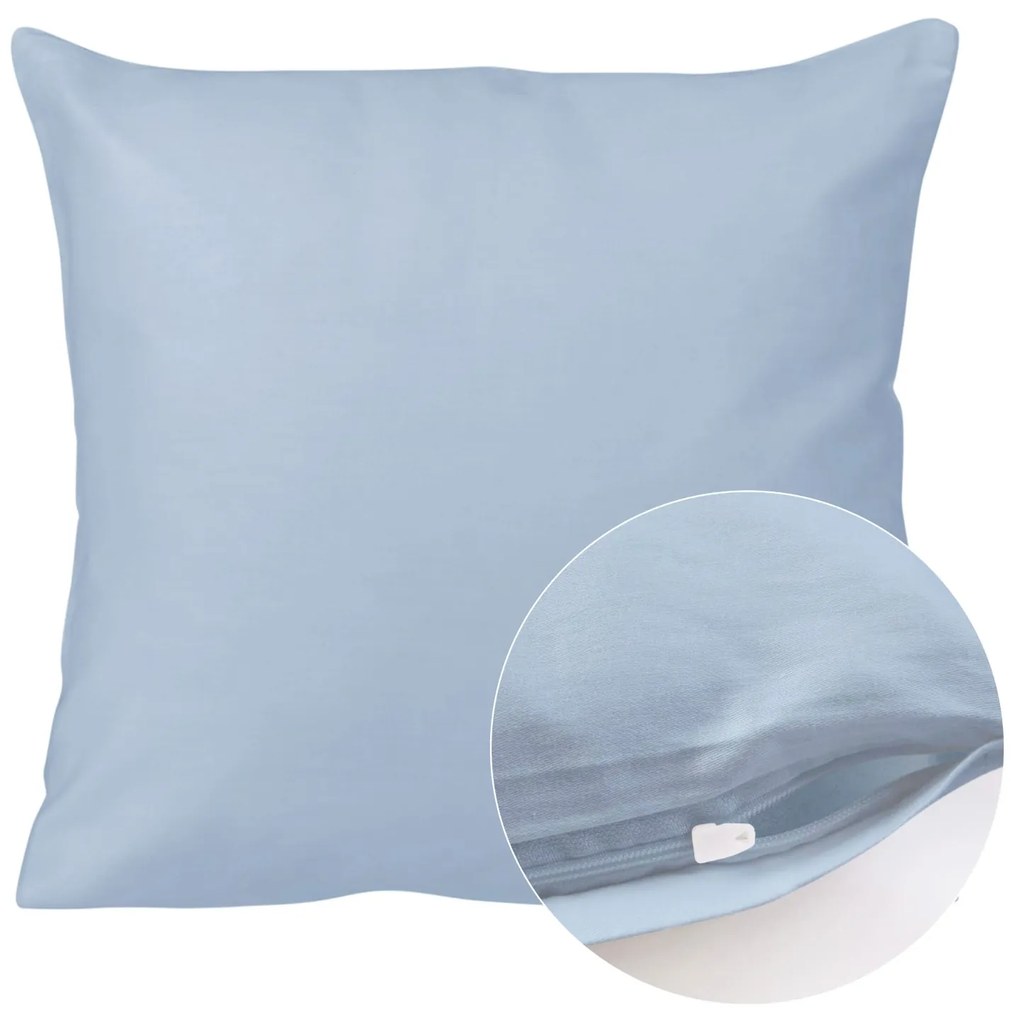 SATÉNOVÁ OBLIEČKA NA VANKÚŠ 009 40X40 CM SVETLOMODRÁ