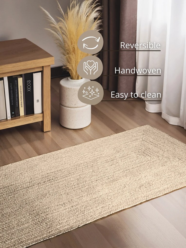 Hanse Home, Behúň Juno 106323 White, 80x200, biela, chodba / predsieň