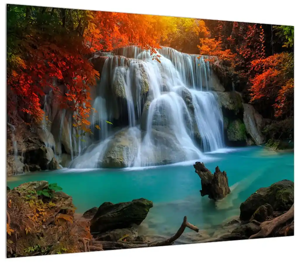 Jesenný obraz vodopádov (30x30 cm) | BIANO
