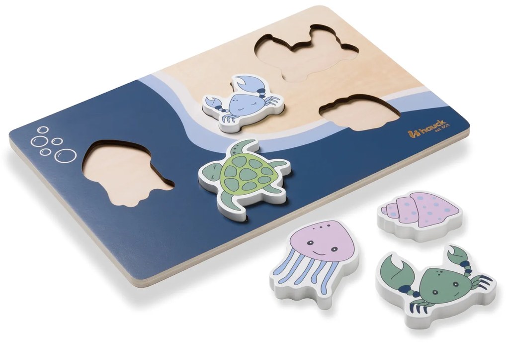 Hauck Puzzle drevené vkladacie Puzzle N Fit Sea