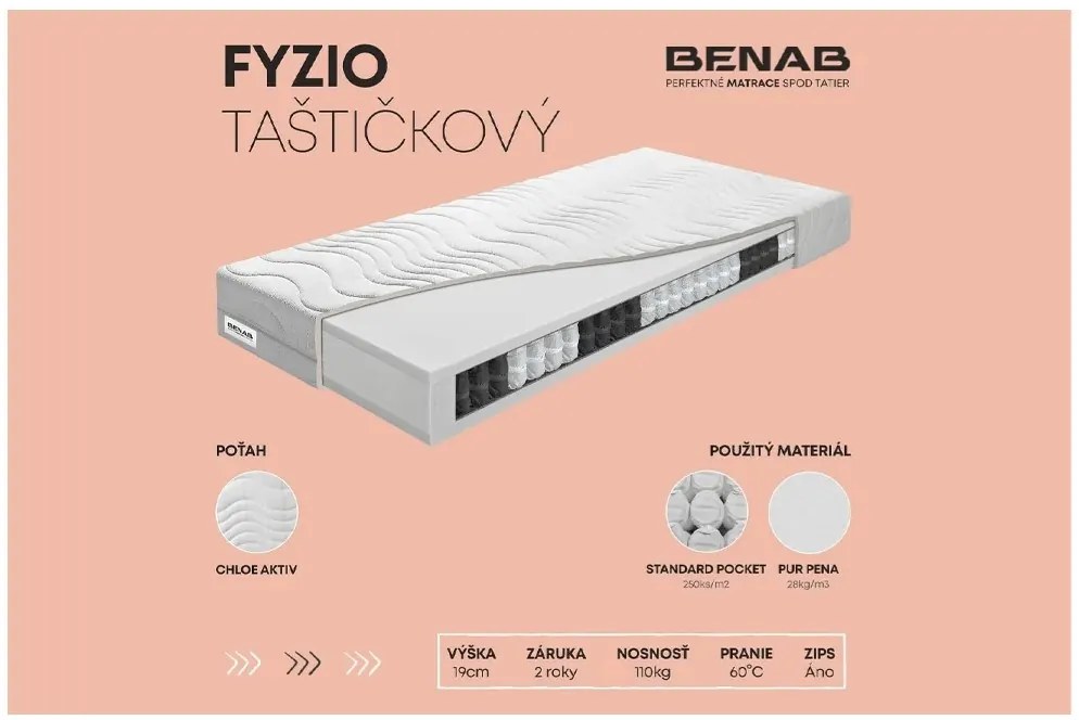 Benab Matrac FYZIO TAŠTIČKOVÝ 200x120 cm