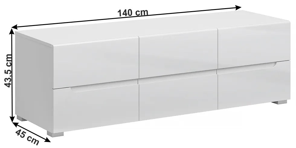 TV stolík/skrinka 6S/140 Jolky . Vlastná spoľahlivá doprava až k Vám domov. 1016768