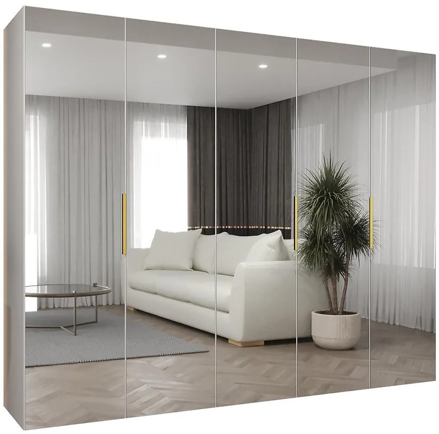 Skriňa Marbella III 250 biela/zlatá