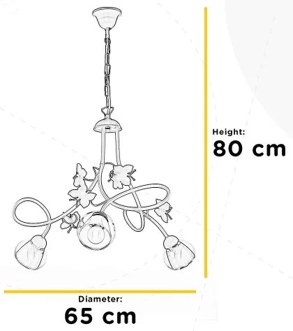 ONLI - Detský luster BUTTERFLY 3xE14/6W/230V