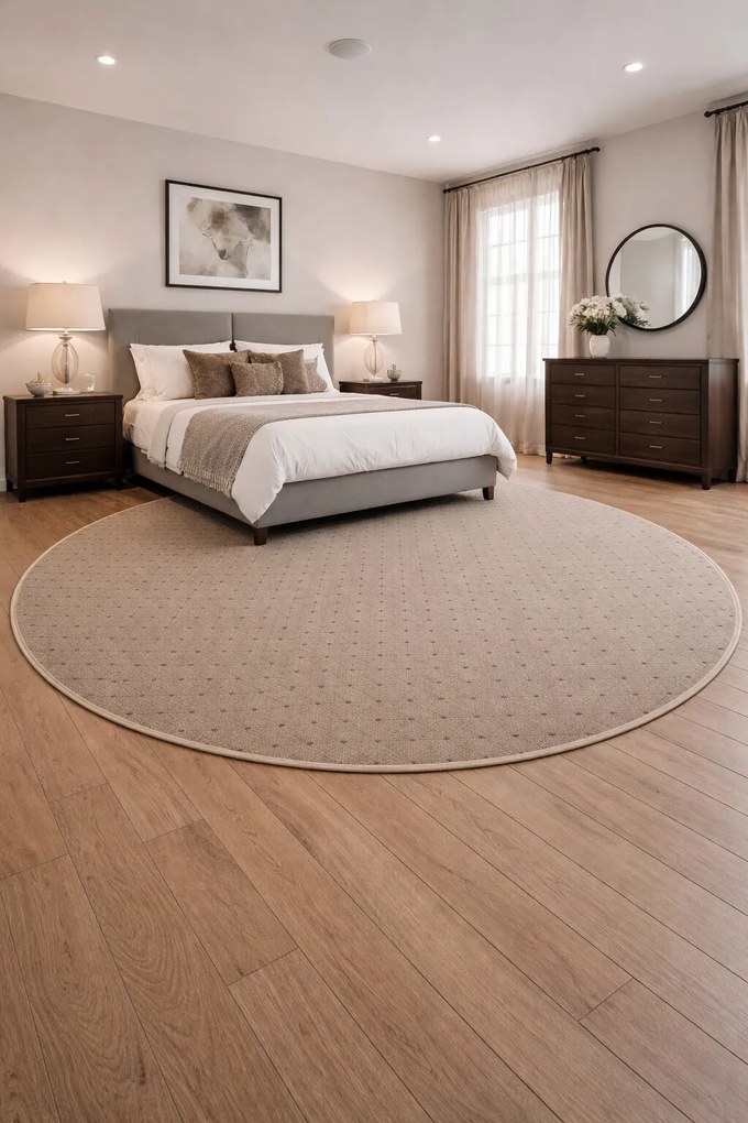 Condor Carpets 400x400 (průměr) kruh cm Kusový koberec Udinese béžový new kruh, béžová, chodba / predsieň