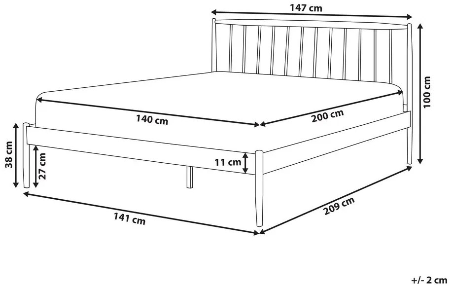 Manželská posteľ 140x200 cm Mares (biela). Vlastná spoľahlivá doprava až k Vám domov. 1035498