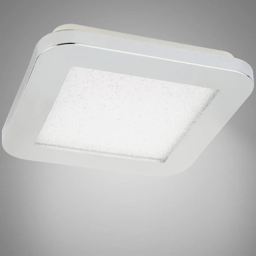 Stropné svietidlo LED NEXIT 17x17 cm 10W  IP44 Chróm 3000k