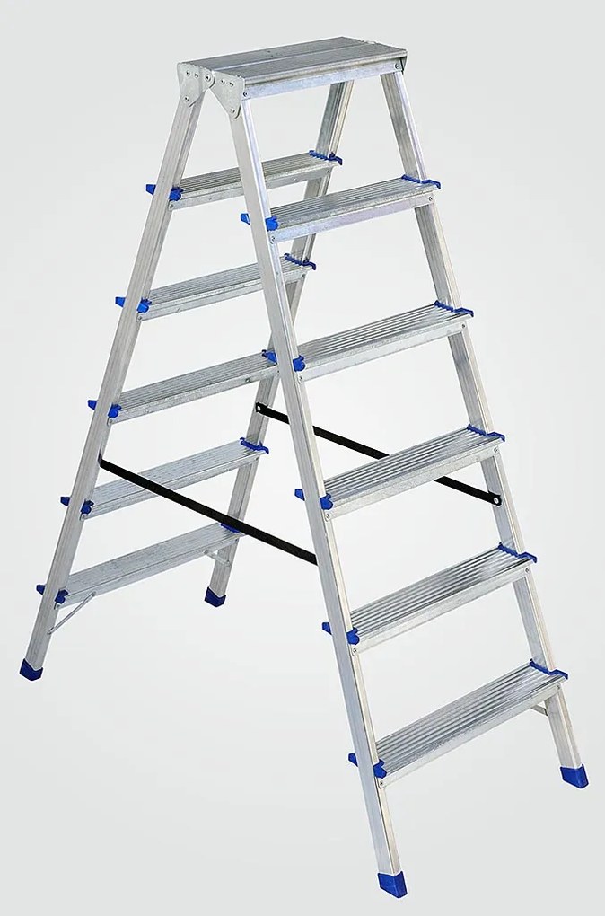 Elkop Hliníkový rebrík s protišmykovými priečkami, 6 priečok, výška 1,3m