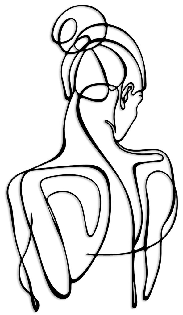 Nástenná kovová dekorácia Sorella 1 čierna