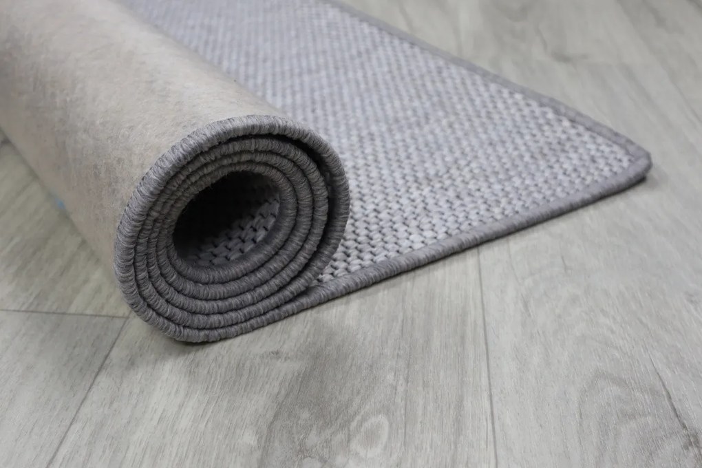 Timzo, Behúň na mieru Nature platina, šíre 80 cm, šedá, chodba / predsieň