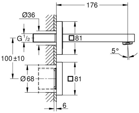 GROHE 36442000 - Infračervená elektronická batéria EUROCUBE E lesklý chróm
