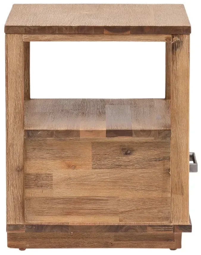 furniture-nabytek.cz - Masívny nočný stolík Woodville z akácie, lakovaný, hnedý