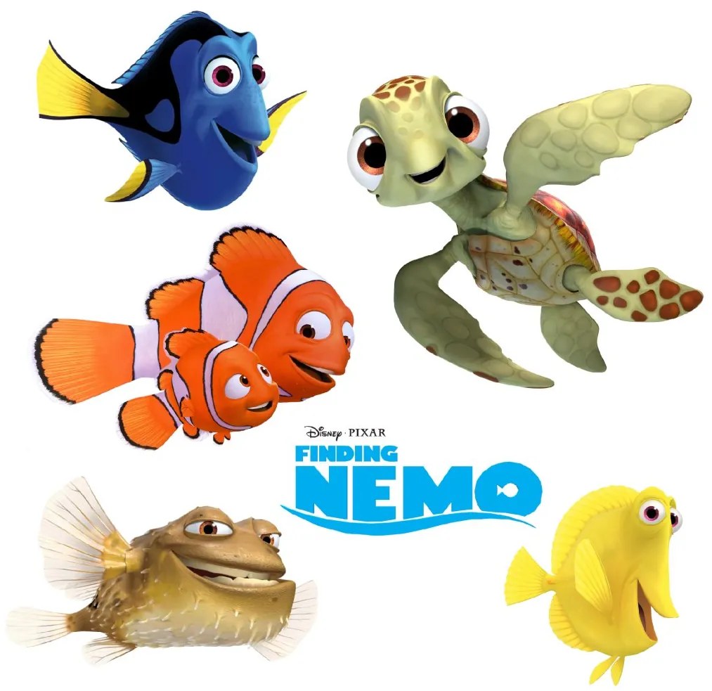 Textilná nálepka na stenu "Hľadá sa Nemo"