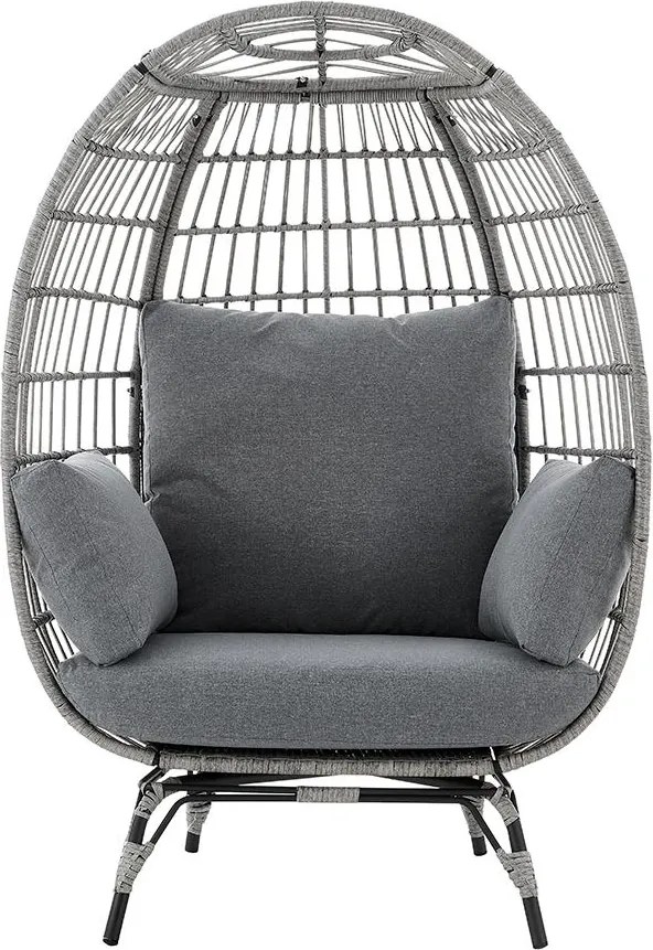 Záhradné kreslo vajíčko Avenberg ZAIRA, sivá