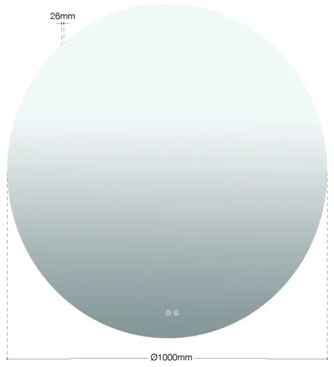 Orion - LED zrkadlo s podsvietením FOCUS LED/30W/230V 3000/4200/6000K pr. 100 cm IP44