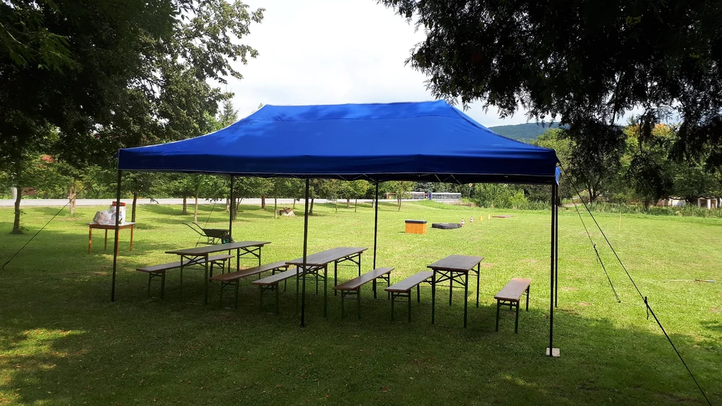 ShopJK NOŽNICOVÝ STAN PROFI 2X3M MODRÝ
