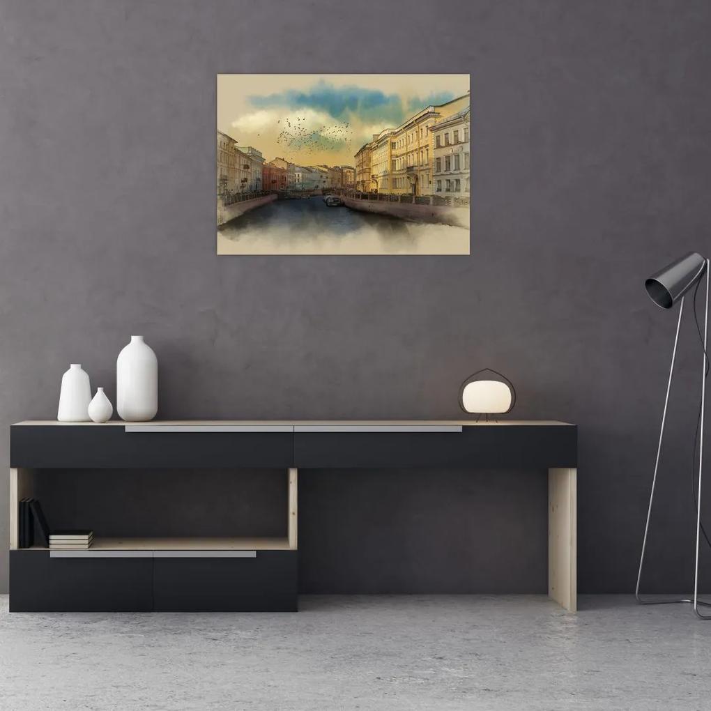 Sklenený obraz - Moyka rieka, Petrohrad, Rusko (70x50 cm)