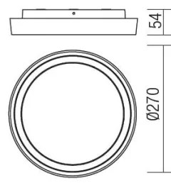 Redo 9180 - LED Vonkajšie stropné svietidlo BEZEL LED/25W/230V pr. 27 cm IP54 biela