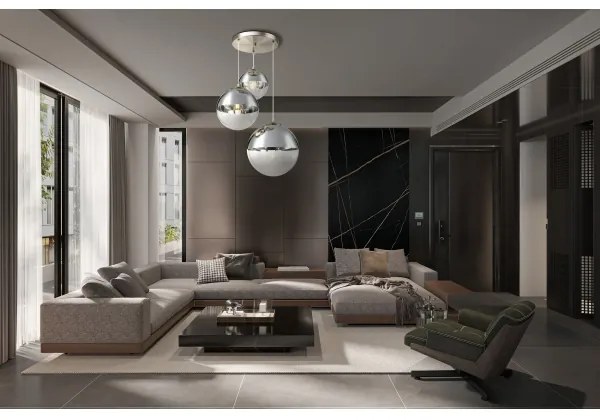 GLOBO 15851-3 - Luster na lanku VARUS 3xE27/40W/230V