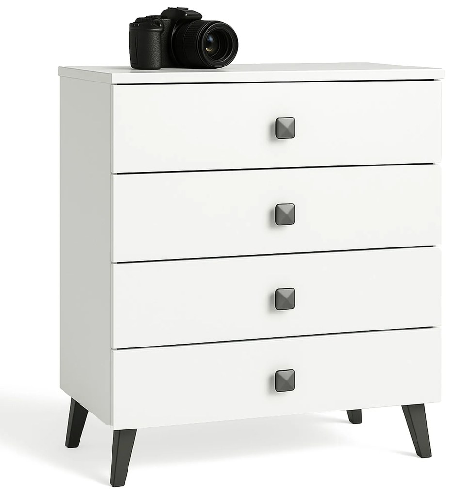 Komoda MOBI K-04 biela/čierna
