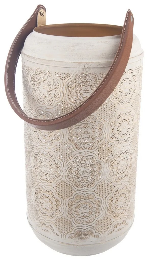 InDecor Kovový svietnik Mandala béžová, 15 x 27 cm, S