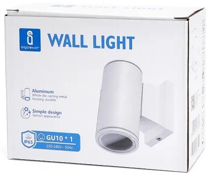 Aigostar - Vonkajšie nástenné svietidlo 1xGU10/230V biela IP65 guľatý