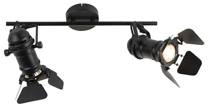 Inteligentný reflektor čierny Vrátane WiFi GU10 2-svetlá s klapkami - Movie