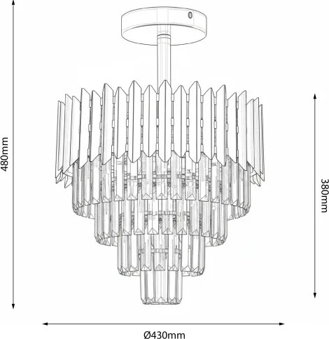 Brilagi - Prisadený luster CRISTAL 5xE14/40W/230V pr. 43 cm