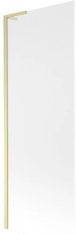Mexen Next L, 1-krídlová vaňová zástena 70 x 150 cm, 6mm sklo námraza, zlatý matný profil, 895-070-000-03-30-55
