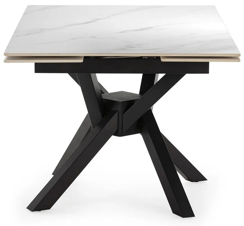 Rozkladací jedálenský stôl s prídavnou doskou s doskou z kameňa 90x150 cm Arlene – Marckeric