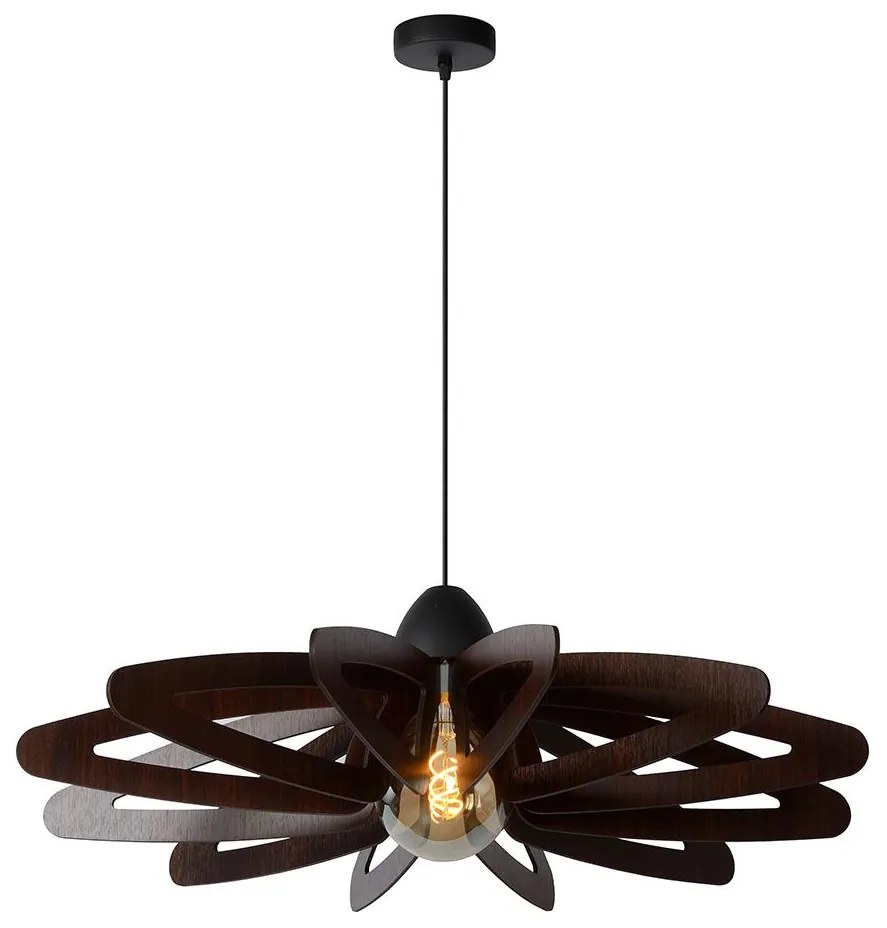 Lucide 77483/76/30 - Luster na lanku ZIDANE 1xE27/15W/230V hnedá/čierna