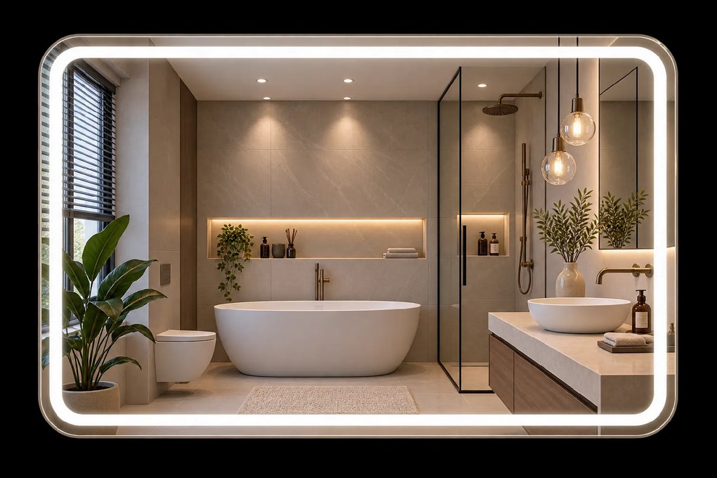 LED zrkadlo 60x80 cm