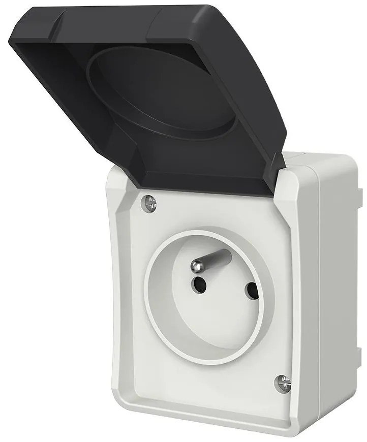 Zásuvka Z/U AQUA PLUS IP54 grey 40114